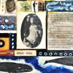 Memory Transfer: I Wrote My Life in Sand - Detail #2, Beeswax encaustic & mixed media on wood, 2012, 11.5" x 24" x 2", (SOLD)